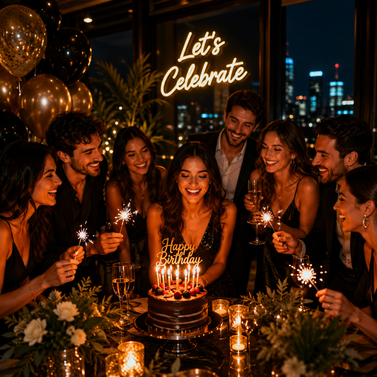 Festa di compleanno a Milano con amici, torta e brindisi in location esclusiva serale